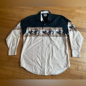 VTG 90s Cumberland Outfitters Western Eagle pearl snap button down XL Americana